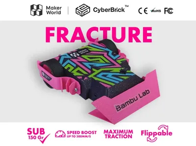 FRACTURE 150g Antweight Combat Robot - Cyberbrick