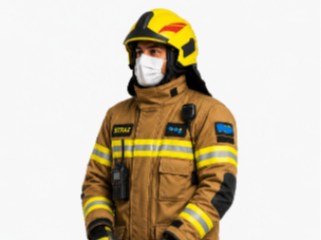 Firefighter with Chainsaw