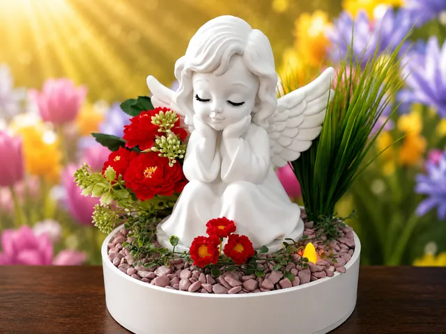Angel Memorial Floral Display Base
