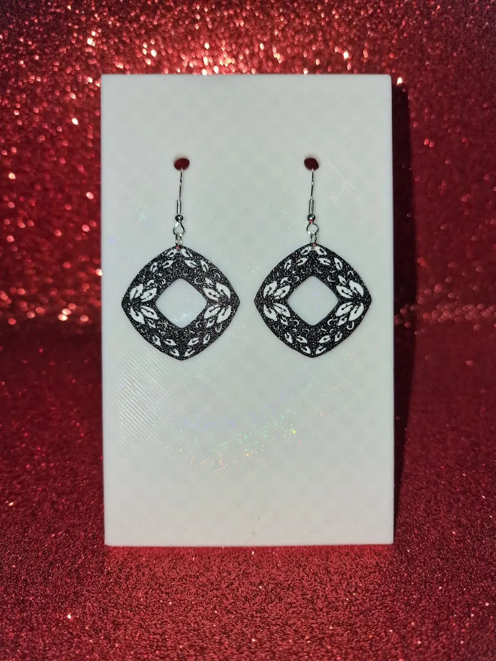 Flowers in the frame earrings view 2