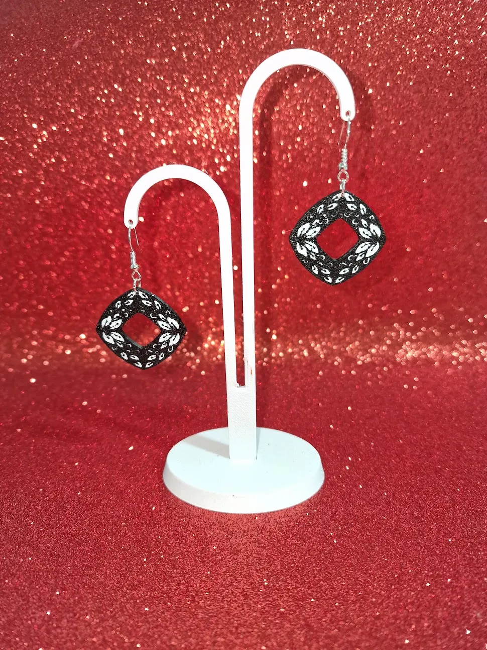 Flowers in the frame earrings view 3