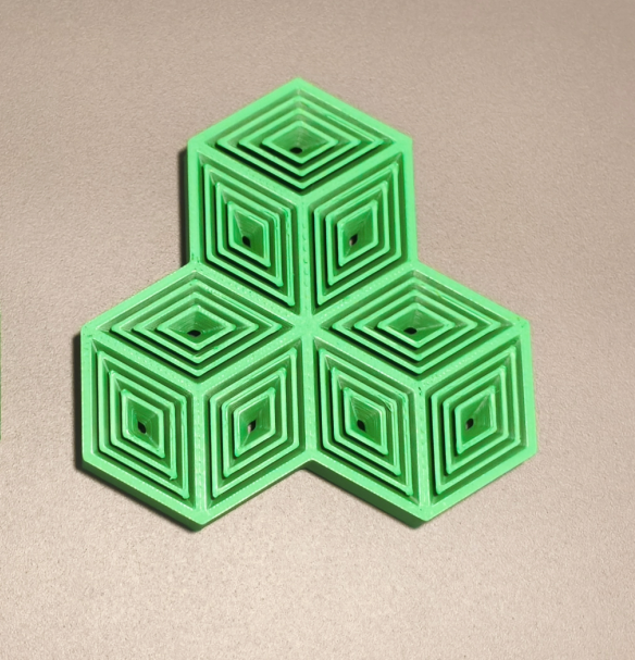 Miniatura 1 do modelo 3D 视觉立方体萝卜塔
