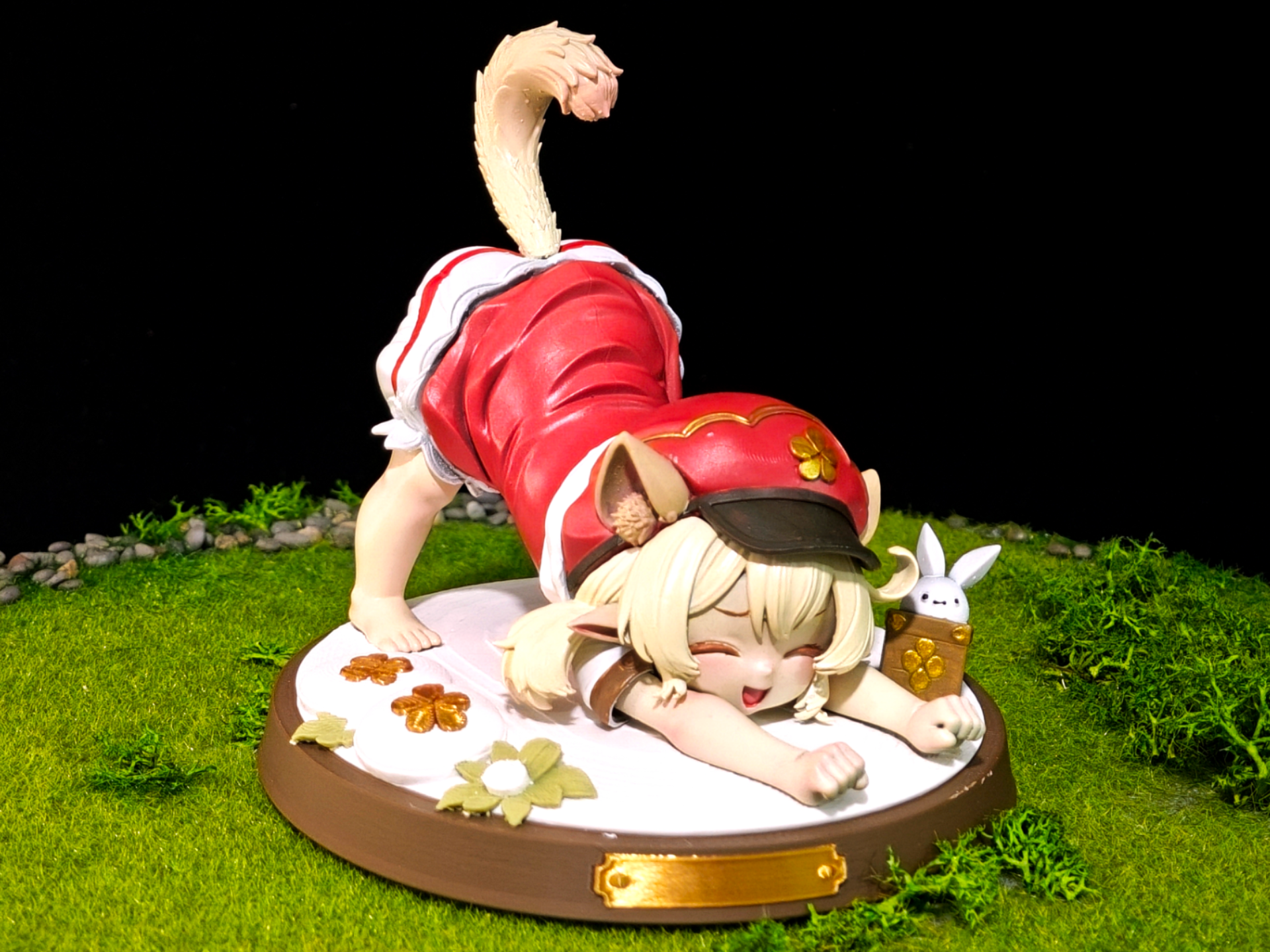 《原神》可莉 猫猫 可爱 伸懒腰 手办 高15cm 已分件 易上色 多色打印 - 1