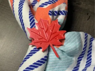 maple leaf napkin ring