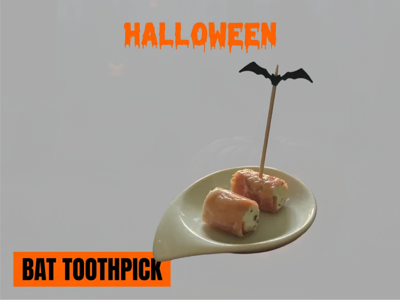 Bat toothpick decoration for Halloween