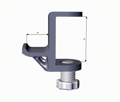 Headphone holder for desk. Jabra 75, etc.
