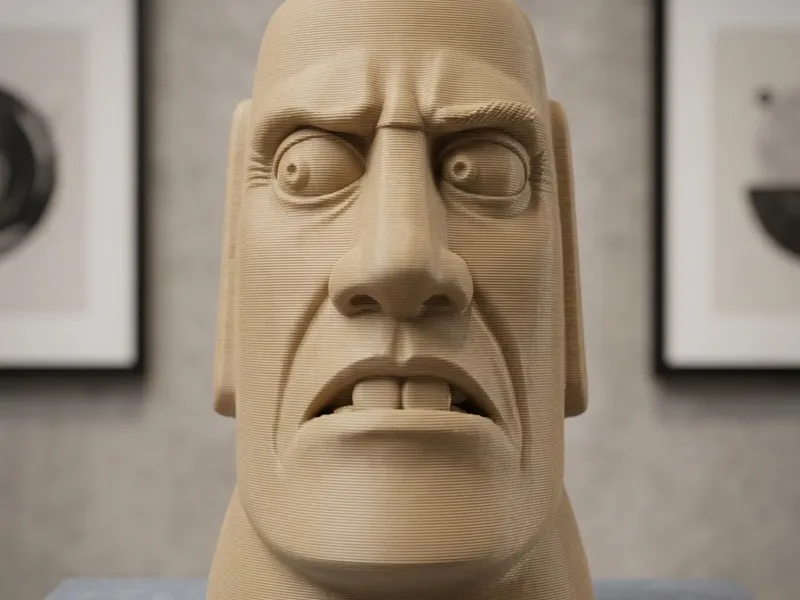 Moai Meme "Side Eye Chloe" Statue - Funny Desk Toy