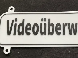 Hinweisschild Videoüberwacht (ohne AMS)
