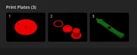 Objects on different plates