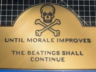 Until Morale Improves Sign