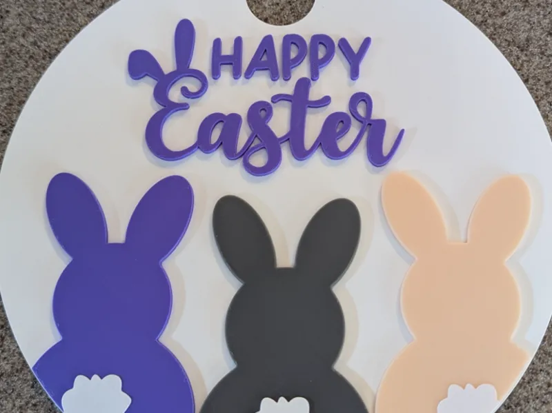 Easter Bunny Door Sign | Layered  AMS Spring Decor