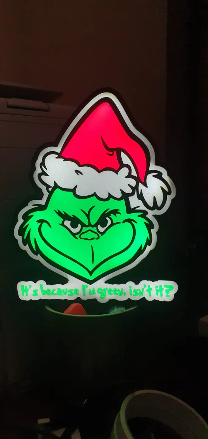 Grinch "because im green" lightbox