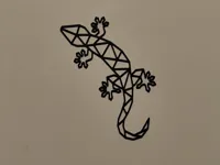 Déco murale gecko low poly — photo 1