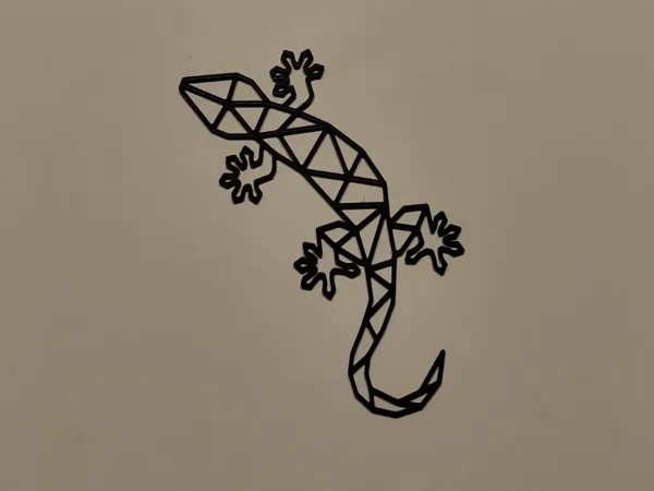 Déco murale gecko low poly