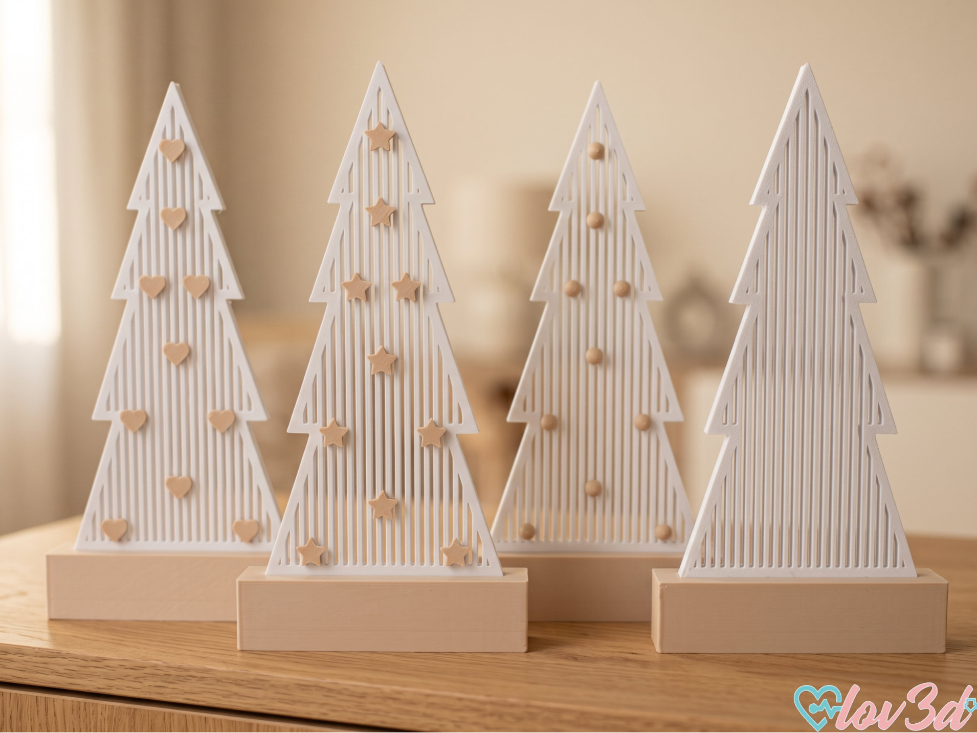 Scandi Slatted Christmas Trees - 1