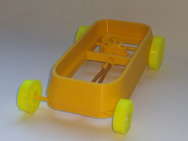 Small pull back car
