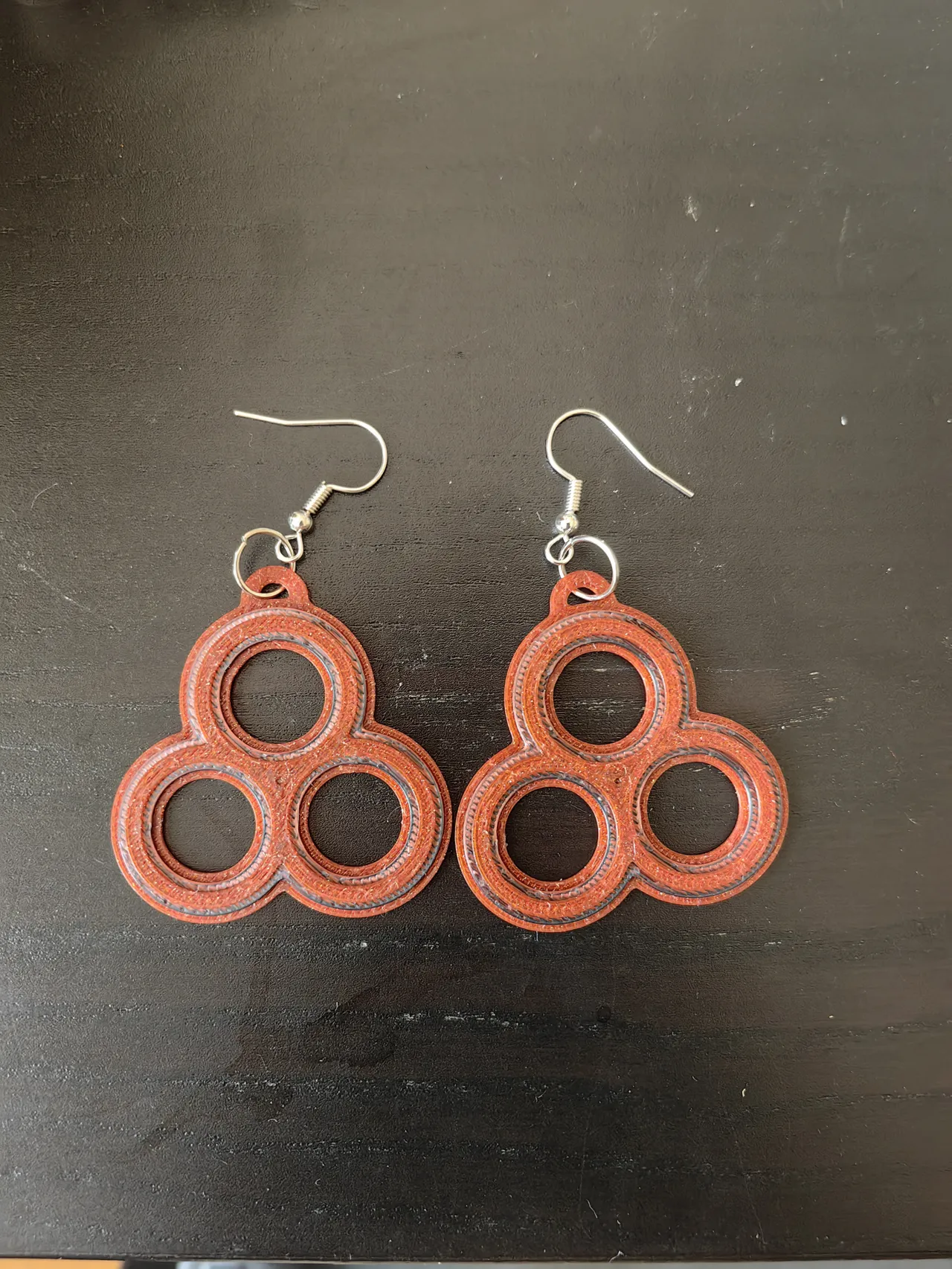 Triple Tangent Circle Earrings – Multicolor view 2