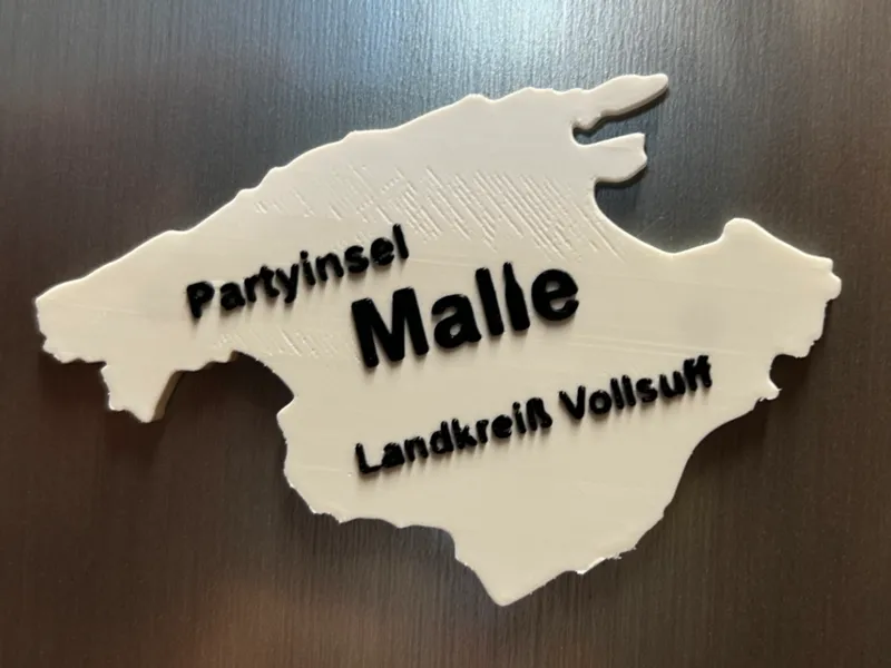 Mallemagnet in Inselform