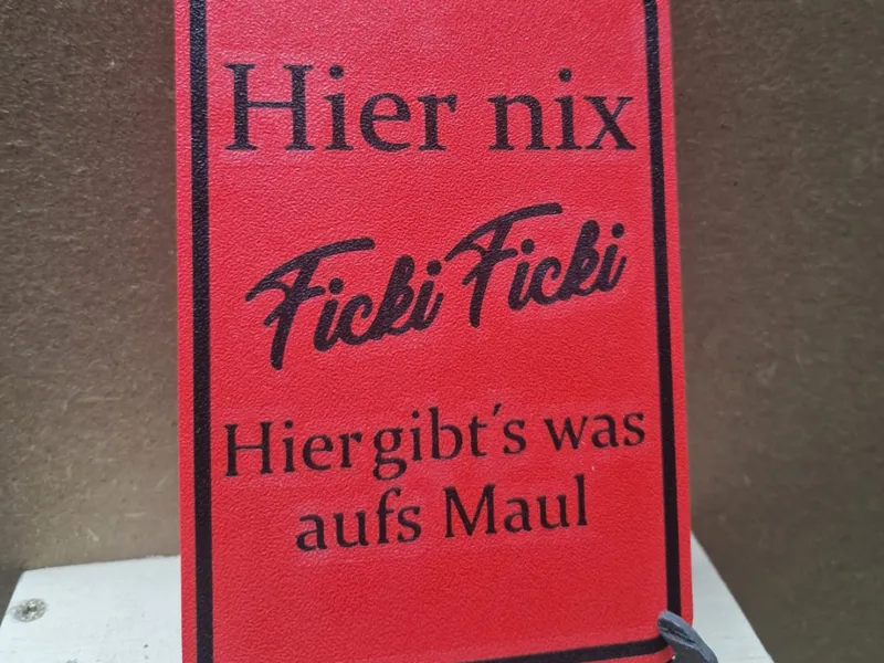 Lustiges aufs Maul Schild