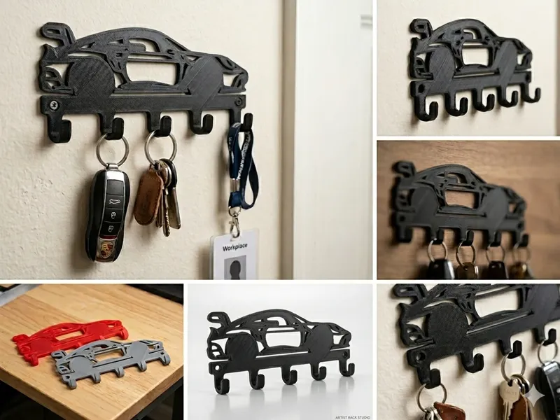 Porsche 911 GT3 - Minimalist Wall Key Organizer
