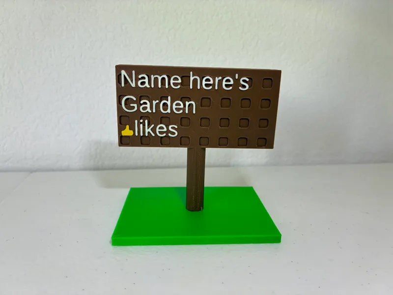 custom grow a garden sign