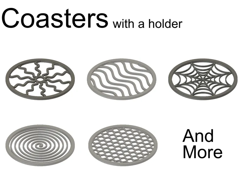 Coasters with holder