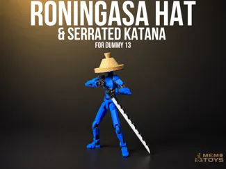 Roningasa Hat And Serrated katana : Dummy 13