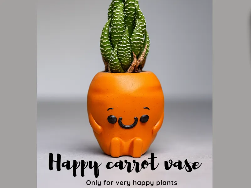 Happy carrot Vase