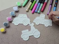 Set créatif à colorier véhicules (trottinette, camion, voiture) — photo 2