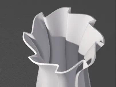 Saw blade vase