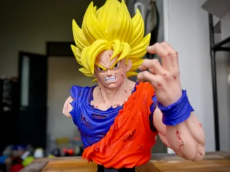 goku bust Fan art (no ams-multiparts/3mf)