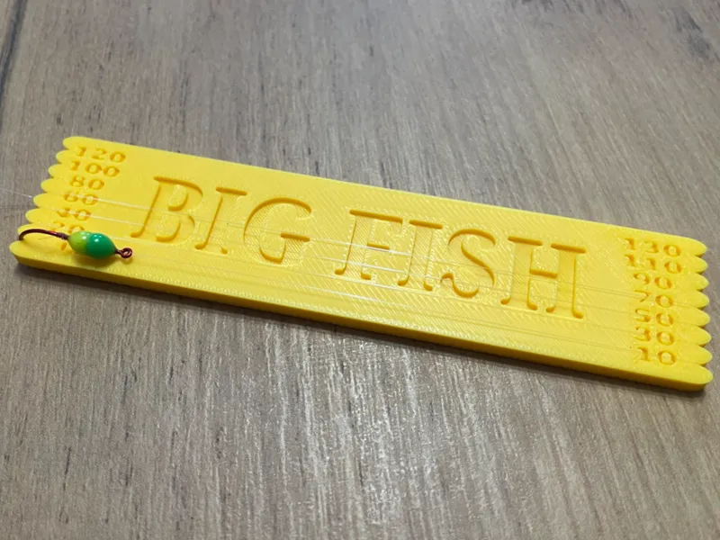 Fishing feeder line ruler