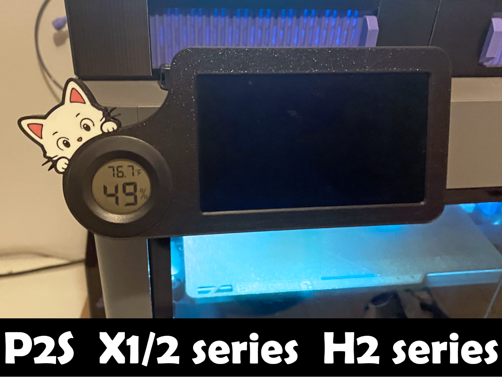 Peeking Cat Hygrometer Screen Bezel