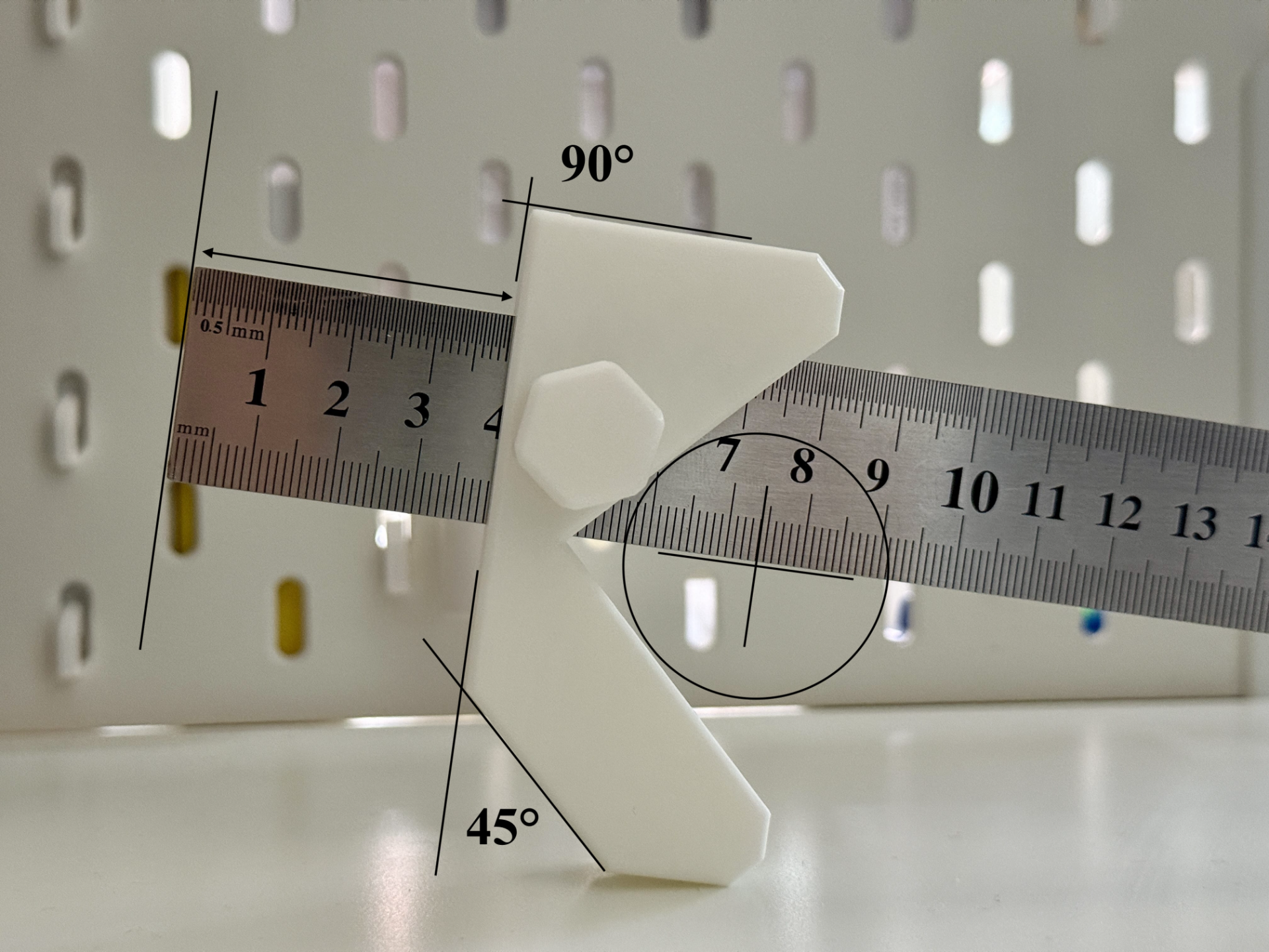 Ruler Stop with Center Finder & Angle Guide