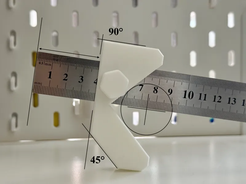 Ruler Stop with Center Finder & Angle Guide