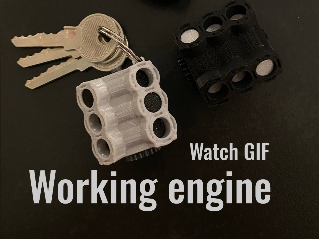 Fidget engine keychain