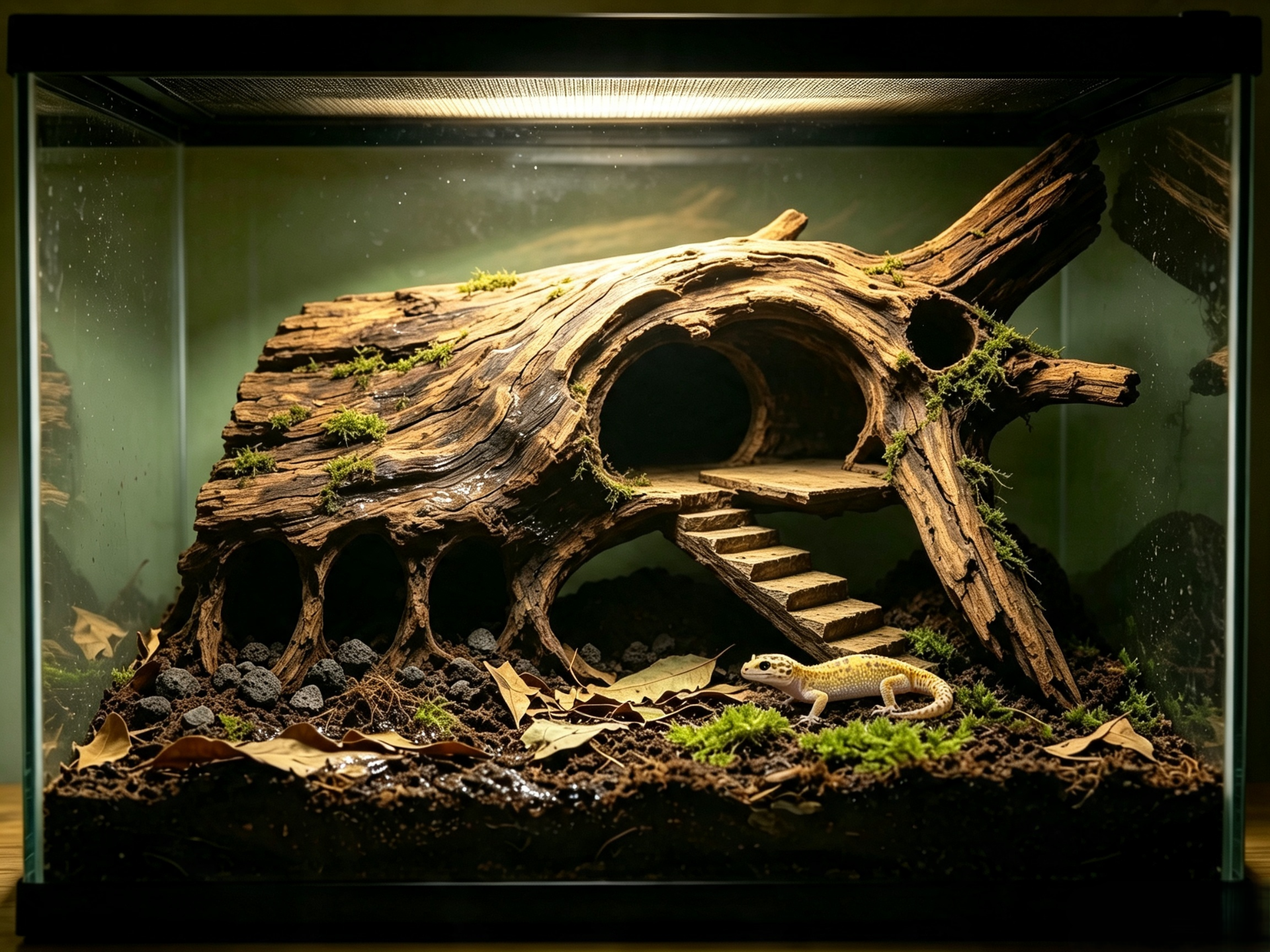 树桩造型 爬宠小屋 躲避屋 爬缸造景 鱼缸造景 乌龟爬台(放水里避免漂浮密度建议100%) - 1