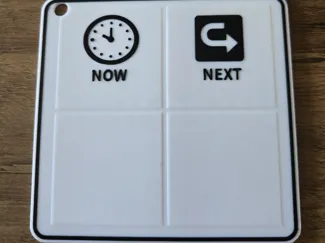 Now & Next board 