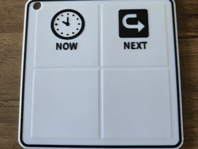 Now & Next board 