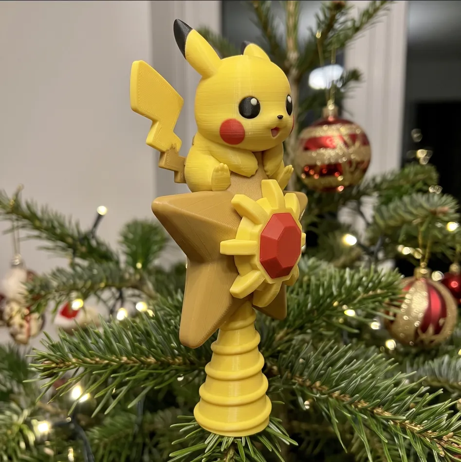Magic Tree Centerpiece Pikachu Christmas Tree Topper - Free 3D Print Model - MakerWorld