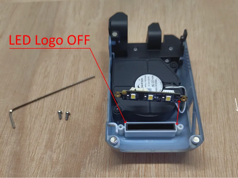 Bambulab X1C Abdeckung Hotend Logo LED