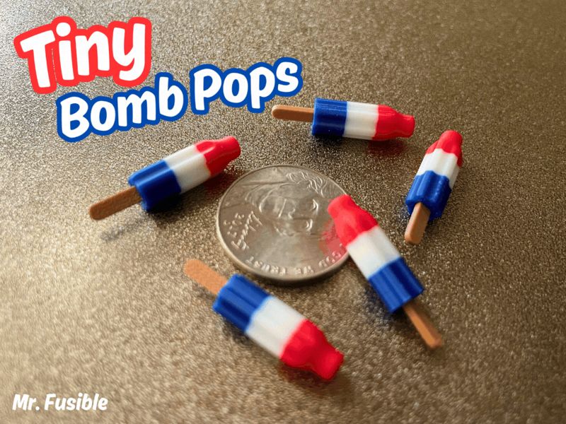 Miniature Bomb Pop popsicle