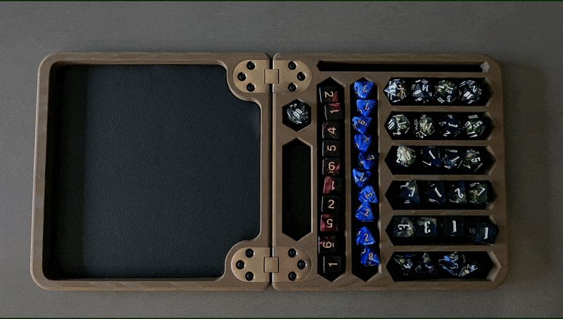 DnD Travelling Dice Tray (Wood Effect)