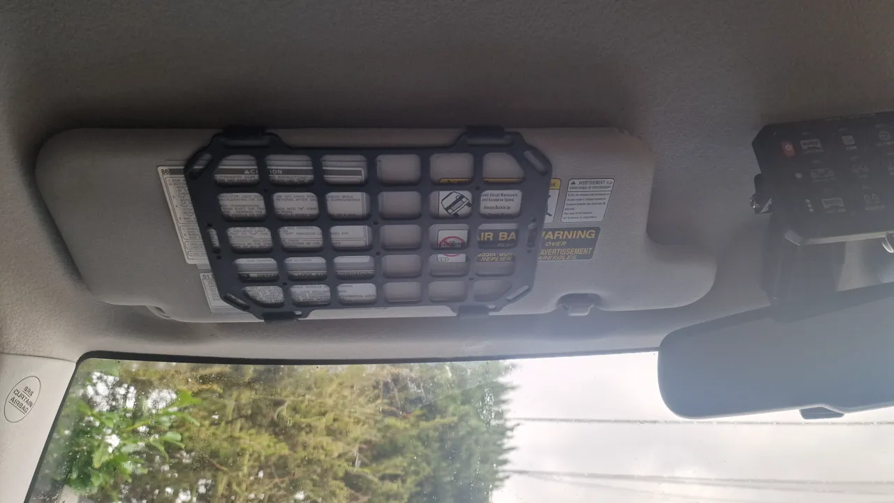 Molle Panel, Sun visor organiser, molle organiser. view 3