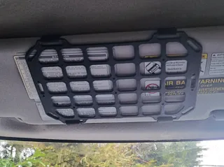 Molle Panel, Sun visor organiser, molle organiser.