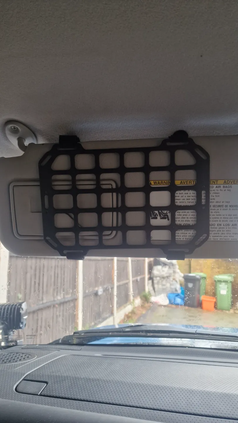 Molle Panel, Sun visor organiser, molle organiser. view 4