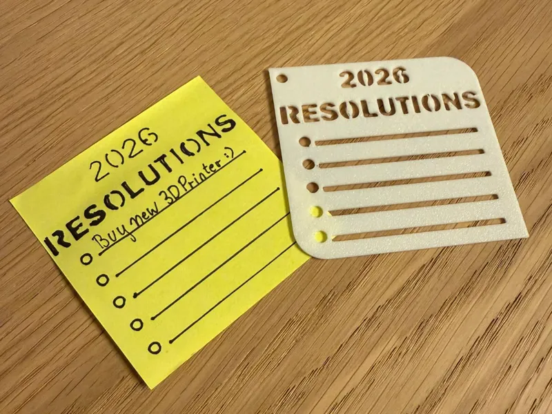 New Year Resolution Stencil