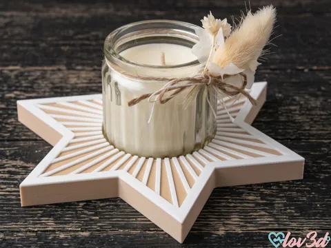 Accesorio de iluminación decorativa: Sunburst Candle Holder Mini Jars (54mm / HÖKGÖK) — referencia de MakerWorld
