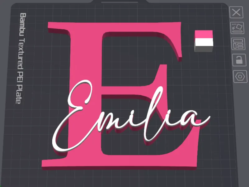 Emilia Namensschild für die Tür