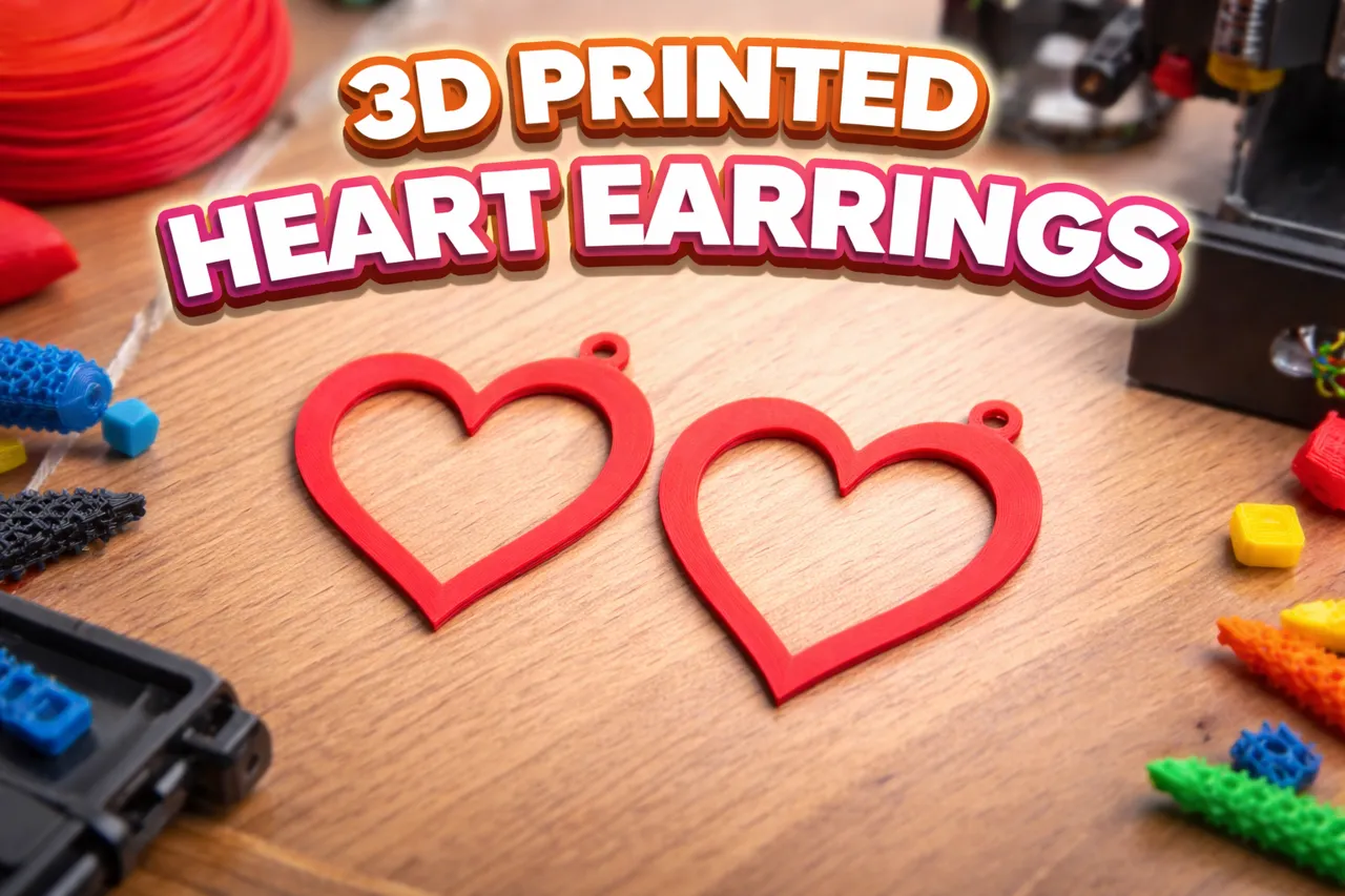 Heart Outline Earrings view 2